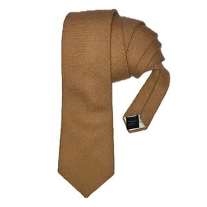 Vintage wool tie, classic, timeless, solid camel colour